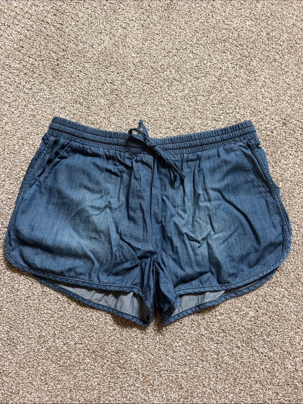BCBGeneration Dark Blue Athletic Drawstring Shorts
